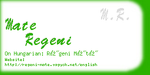 mate regeni business card